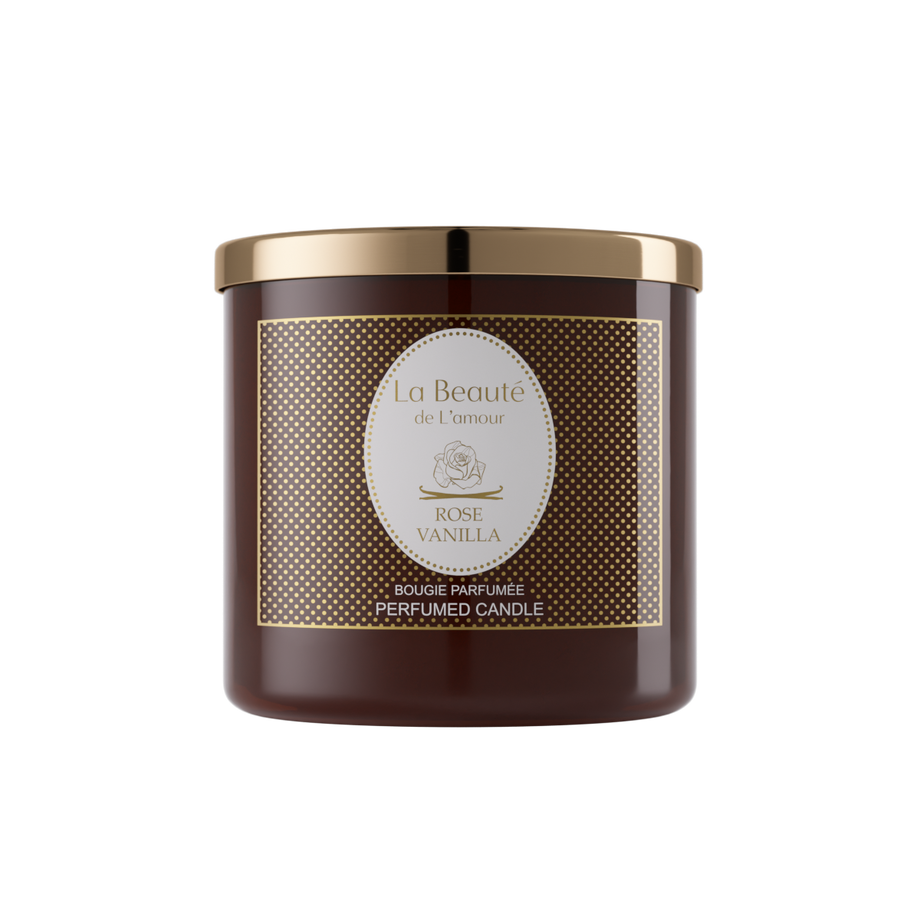 Rose Vanilla 400 gm Scented Candle La Beaute de Lamour
