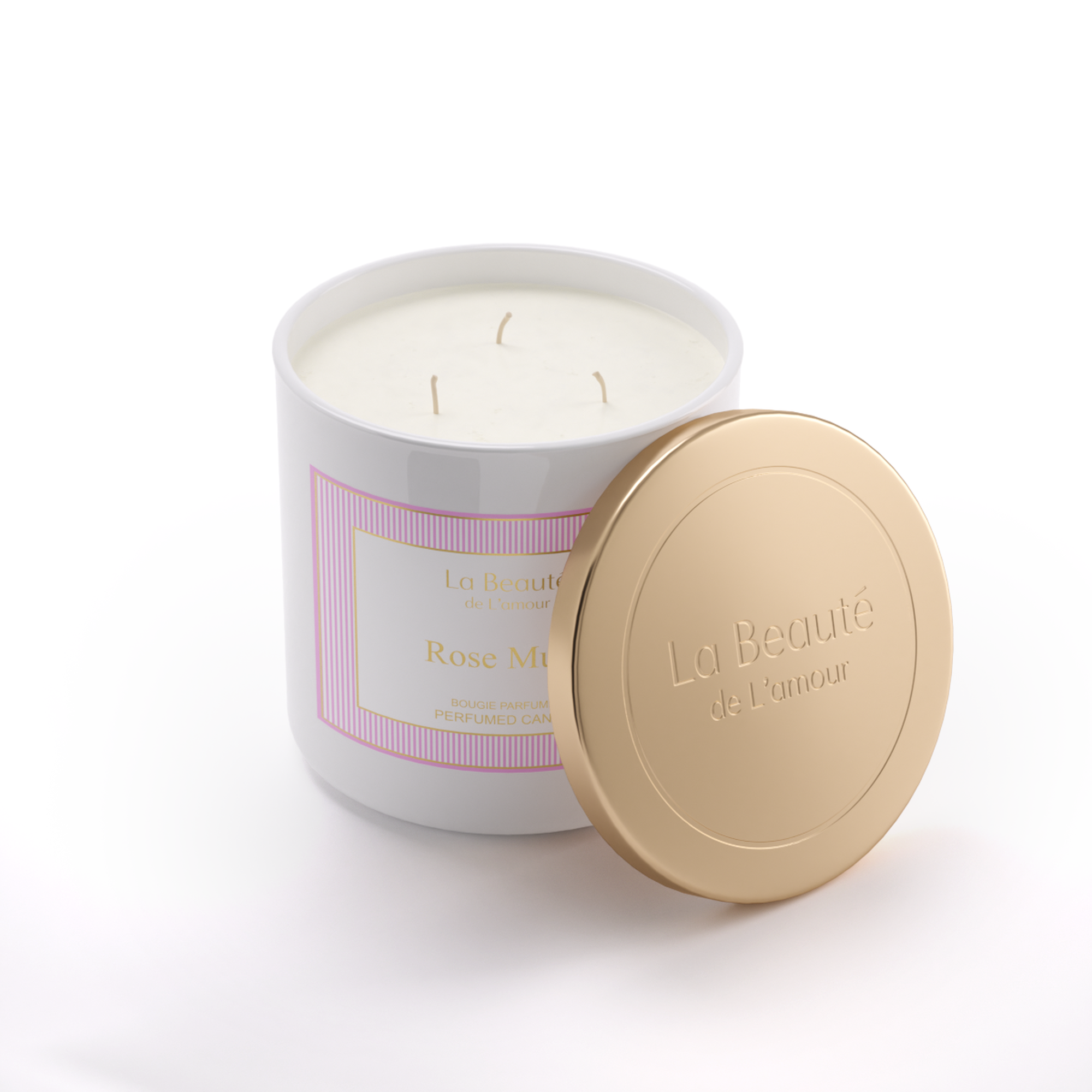 شمعة معطرة روز مسك 400 جرام